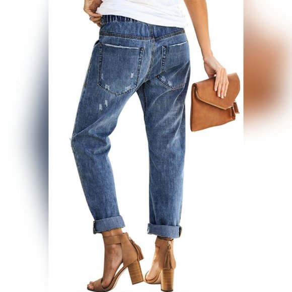 Distressed Denim Jogger - Picture 3 of 4